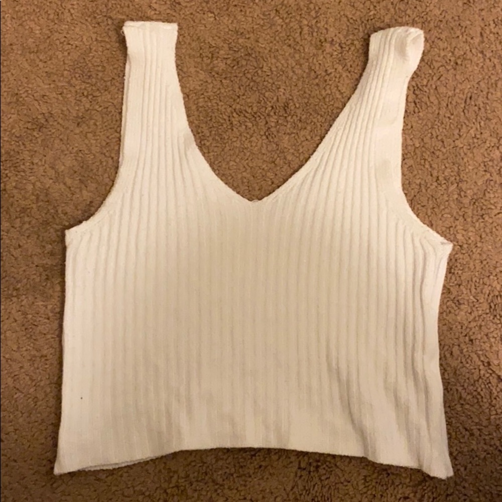 Brandy Melville Thick Ribbed Knit Crop Top